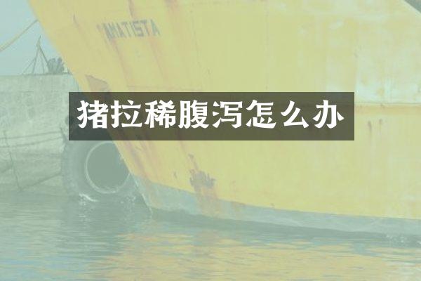 猪拉稀腹泻怎么办