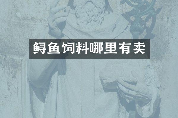 鲟鱼饲料哪里有卖
