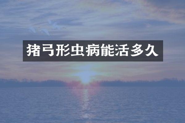 猪弓形虫病能活多久