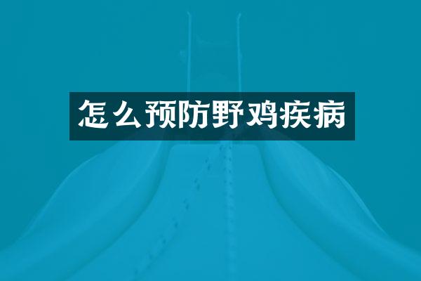 怎么预防野鸡疾病