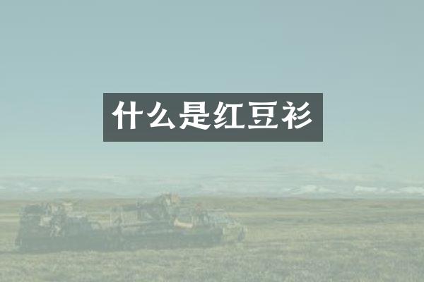 什么是红豆衫