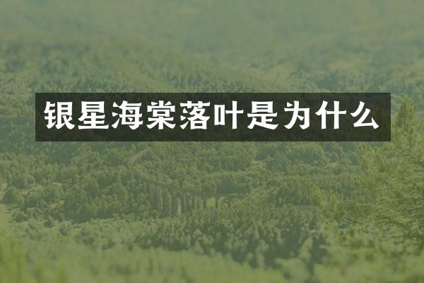 银星海棠落叶是为什么