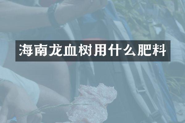 海南龙血树用什么肥料