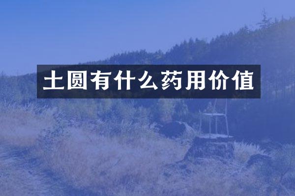 土圆有什么药用价值