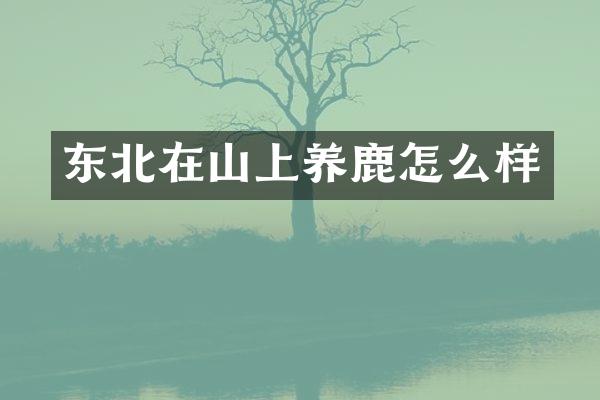 东北在山上养鹿怎么样
