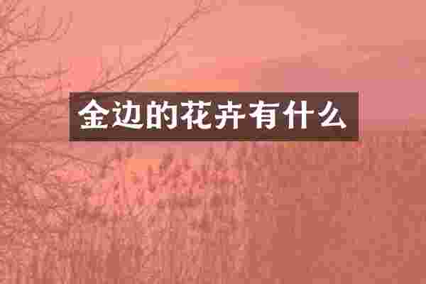 金边的花卉有什么