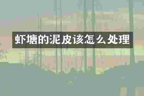 虾塘的泥皮该怎么处理