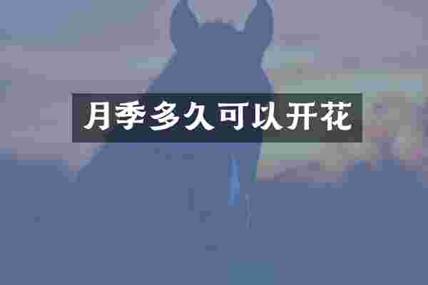 月季多久可以开花