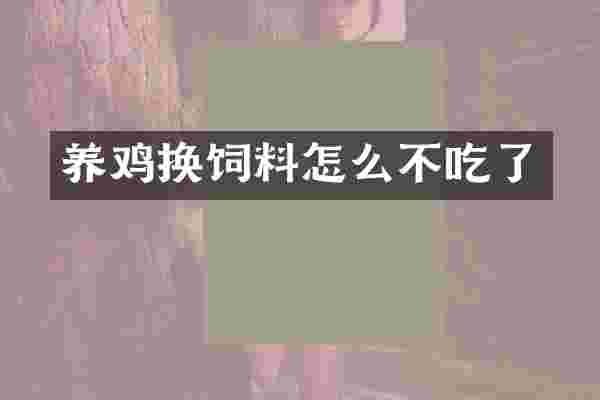 养鸡换饲料怎么不吃了