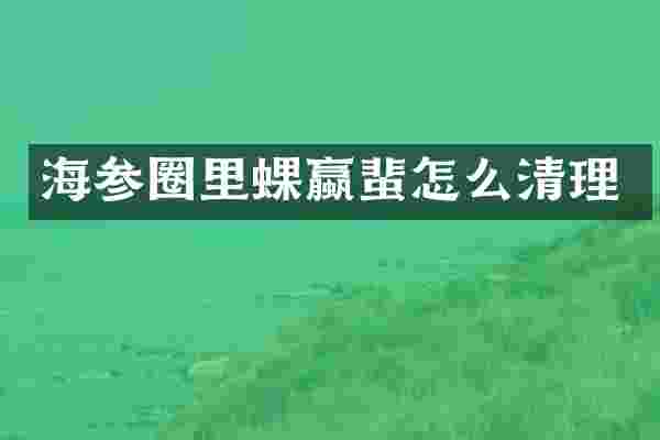 海参圈里蜾蠃蜚怎么清理