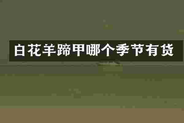 白花羊蹄甲哪个季节有货