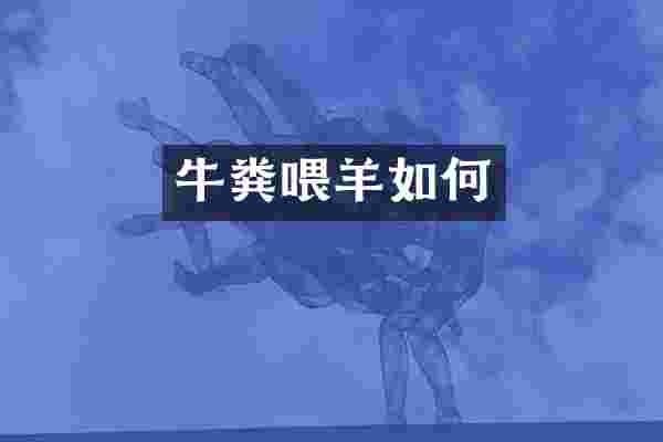 牛粪喂羊如何