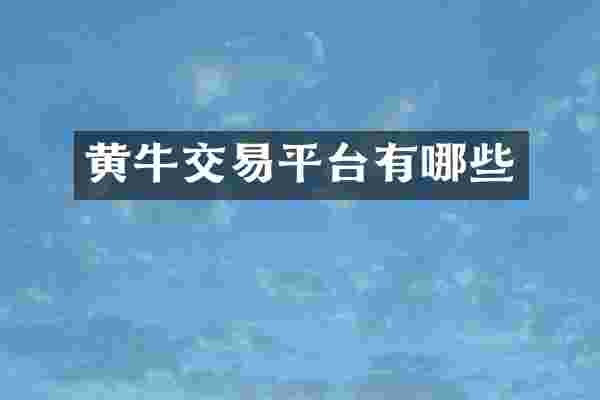 黄牛交易平台有哪些