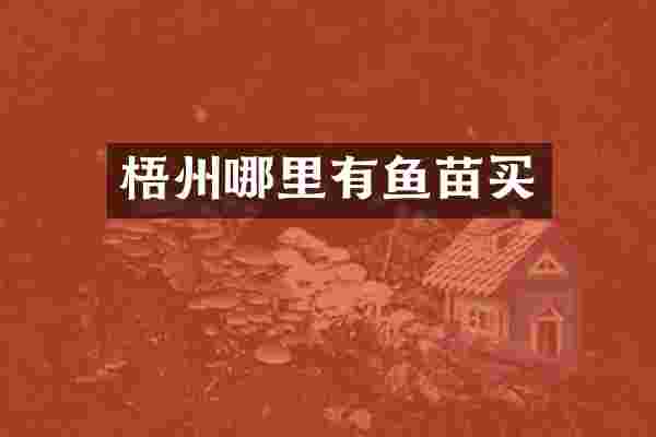 梧州哪里有鱼苗买