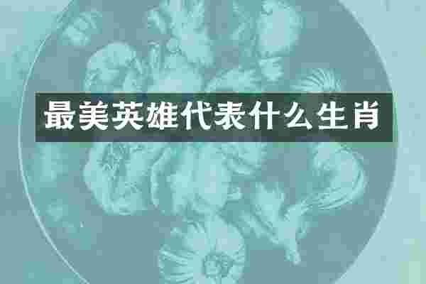 最美英雄代表什么生肖