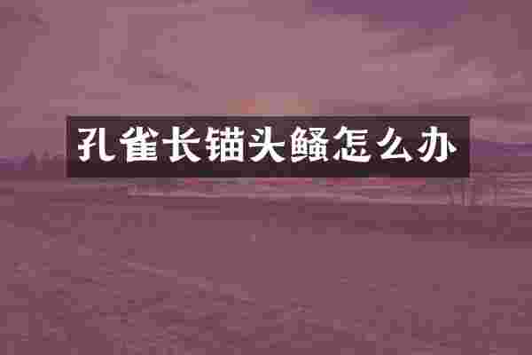 孔雀长锚头鳋怎么办