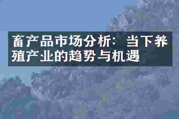 畜产品市场分析：当下养殖产业的趋势与机遇