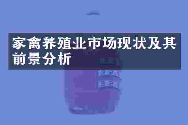 家禽养殖业市场现状及其前景分析