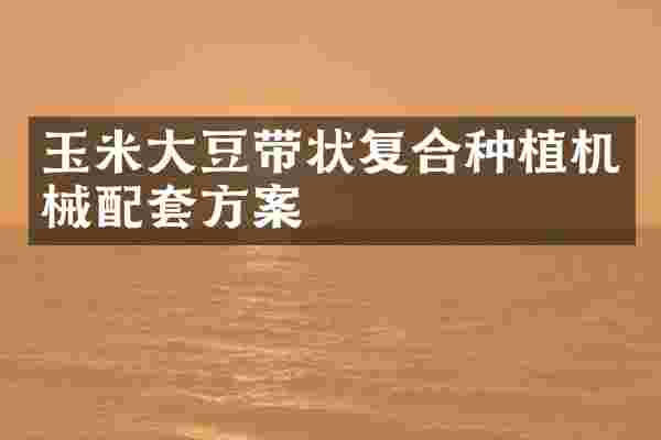 玉米大豆带状复合种植机械配套方案