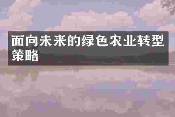 面向未来的绿色农业转型策略