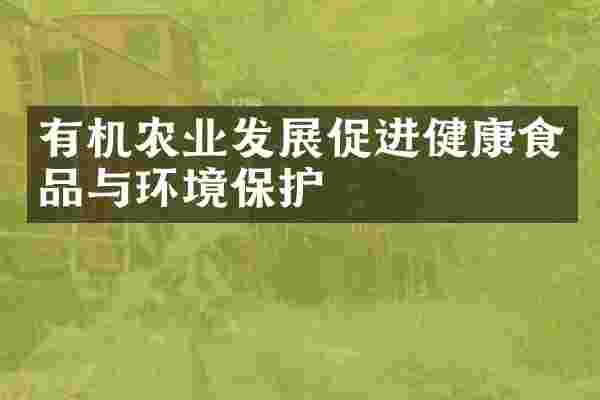 有机农业发展促进健康食品与环境保护